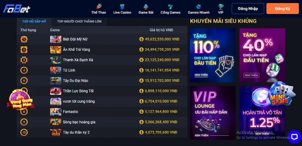 Đăng nhập và chơi trên bayvip bet